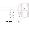 پروفیل دور درب ۱۶mm آلومینیومی LS فانتونی کد i030-i031
