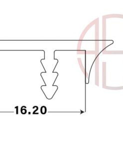 پروفیل دور درب ۱۶mm آلومینیومی LS فانتونی کد i030-i031