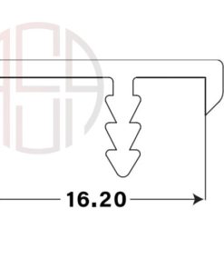 Alternative view of پروفیل دور درب ۱۶mm آلومینیومی LS فانتونی کد i020-i021