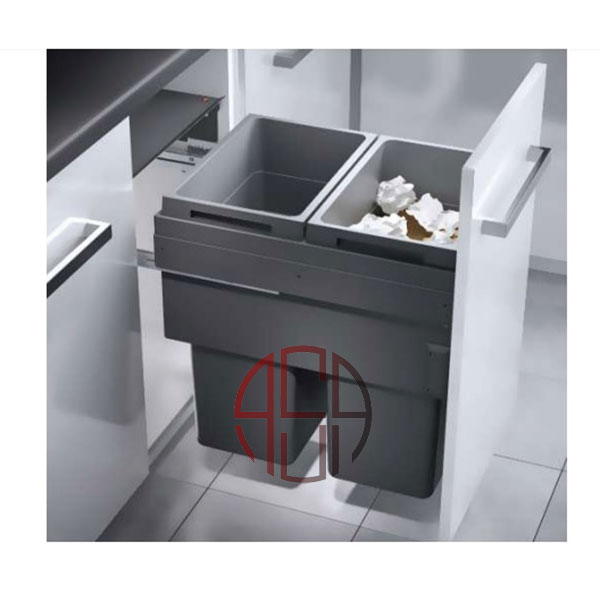 سطل چند منظوره توکار متصل به بدنه هایلو (Hailo) مدل یوروکارگواس سی عرض 500mm فانتونی کد Q250