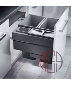 سطل چند منظوره توکار متصل به بدنه هایلو (Hailo) مدل یوروکارگواس سی عرض 600mm فانتونی کد Q260
