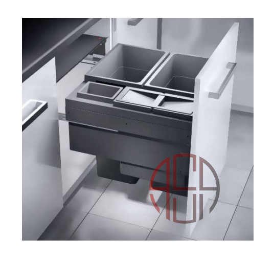 سطل چند منظوره توکار متصل به بدنه هایلو (Hailo) مدل یوروکارگواس سی عرض 600mm فانتونی کد Q260