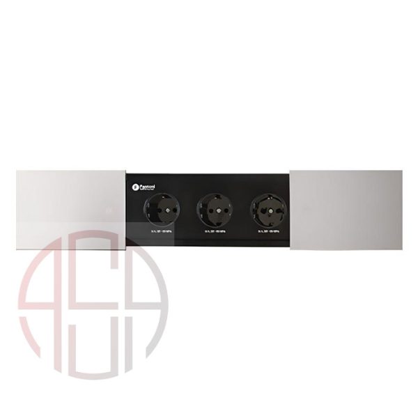 پریز برق کشویی دوطرفه اسلاید بازشو مدل اسلیم 3سوکت برق فانتونی N422-N423