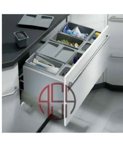 سطل چند منظوره توکار متصل به بدنه هایلو (Hailo) مدل ایکس ایکس عرض 900mm فانتونی کد Q190