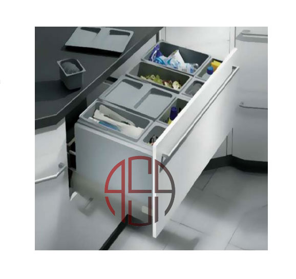 سطل چند منظوره توکار متصل به بدنه هایلو (Hailo) مدل ایکس ایکس عرض 900mm فانتونی کد Q190