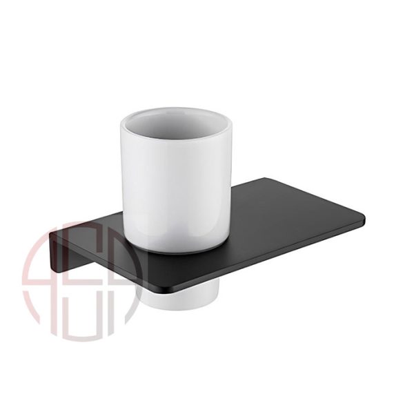 هولدر لیوانی جای مسواک و خمیر دندان پیچی سرامیکی مدل F فانتونی کد S058