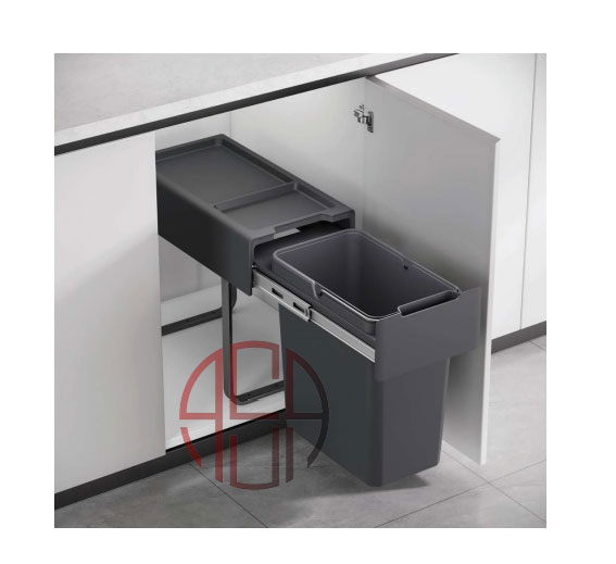 سطل چند منظوره توکار متصل به کف تک سطلی 300 mm فانتونی کد Q430