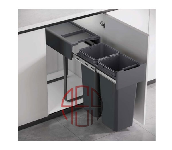 سطل چند منظوره توکار متصل به کف دو سطلی عرض 300 mm فانتونی کد Q530