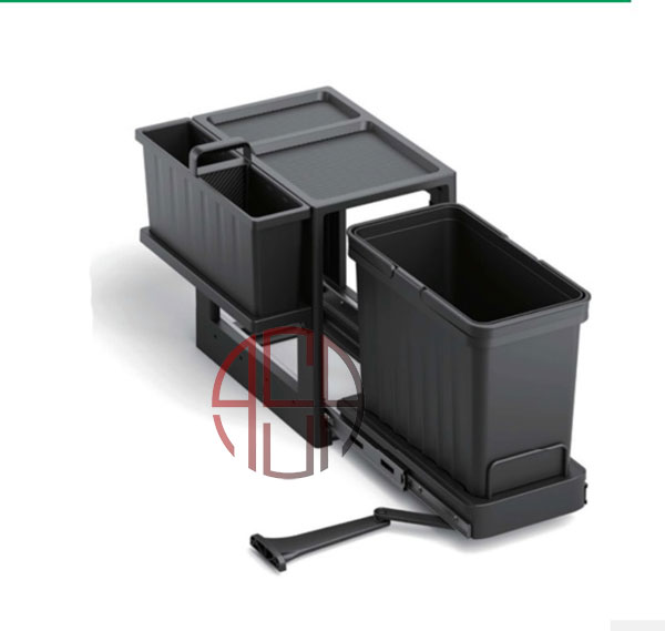 سطل چند منظوره توکار متصل به کف تک سطلی عرض 400 mm فانتونی کد Q640