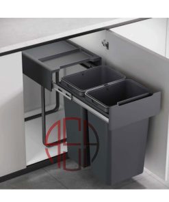 سطل چند منظوره توکار متصل به کف دو سطلی 450 mm فانتونی کد Q545