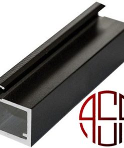 پروفیل درب کمد و کابینت مدل ایتالین استایل رنگ مشکی مات 4000mm فانتونی کد i211