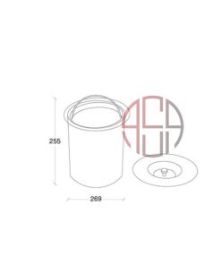 سطل چند منظوره توکار آشپزخانه ارتفاع 255 mm فانتونی کد Q101