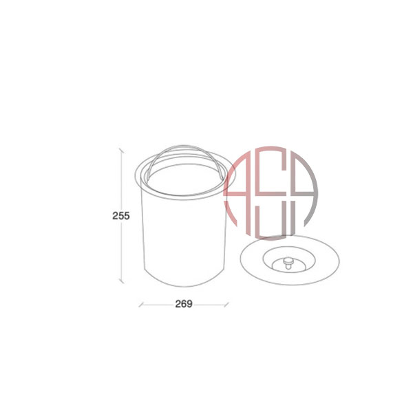 سطل چند منظوره توکار آشپزخانه ارتفاع 255 mm فانتونی کد Q101