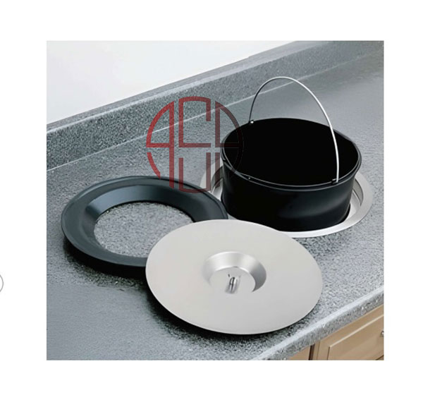 سطل چند منظوره توکار آشپزخانه ارتفاع 255 mm فانتونی کد Q101