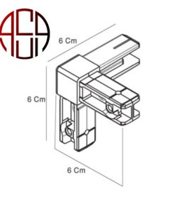 Alternative view of کرنر جوینت سه سر مدل شلفینگ سیستم رنگ مشکی مات فانتومی کد i233