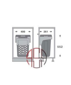 سطل توکار رخت چرک لاندری 450 mm فانتونی کد Q045
