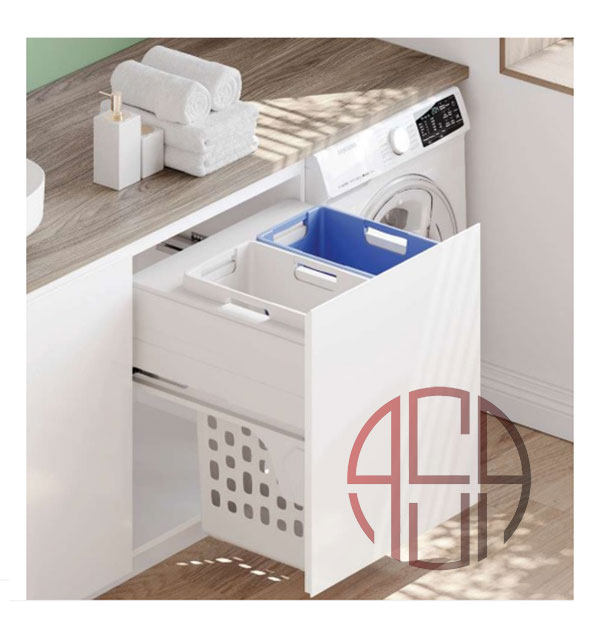 سطل توکار ریلی رخت چرک لاندری عرض 600 mm فانتونی کد Q060