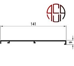 Alternative view of پروفیل آلومینیومی کپ انتهایی عمودی شلف ترکیبی دکوراتیو مدل 4410 رنگ مشکی مات mm3000 کد i260