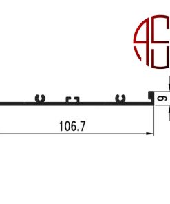 Alternative view of پروفیل آلومینیومی طبقه افقی با قابلیت نورپردازی شلف ترکیبی دکوراتیو فانتونی مدل 4414 رنگ مشکی مات mm3000 کد i264