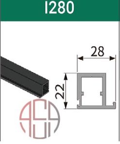 Alternative view of پروفیل افقی بالا و پایین درب کمد و کابینت مدل پرشین استایل رنگ نوک مدادی مات2400 mm کد i282
