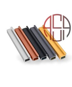 پروفیل عمودی درب کمد و کابینت مدل کانادین استایل رنگ شامپاینی مات3000 mm کد i291