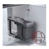 سطل چند منظوره توکار متصل به کف هایلو (Hailo) مدل سولو عرض 400mm فانتونی کد Q140