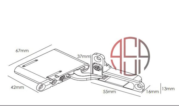 لولا آرامبند استار شیشه 110 درجه روکار کلیپسی با پایه صلیبی 3D فانتونی کد A073