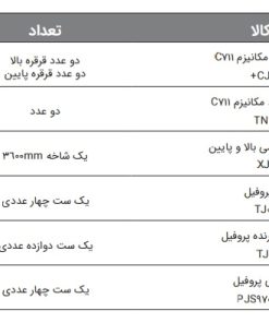 مکانیزم درب ریلی (SL) خطی دکوری روکار با آرامبند 1800mm دو درب فانتونی کد C711