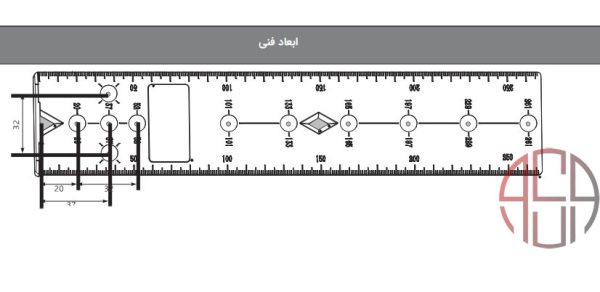 شابلون ریل و پایه لولا فانتونی کد A302