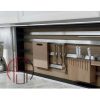 مکانیزم درب ریلی (K023) تاپ لاین توکار با آرامبند 2400mm دو درب فانتونی کد C701
