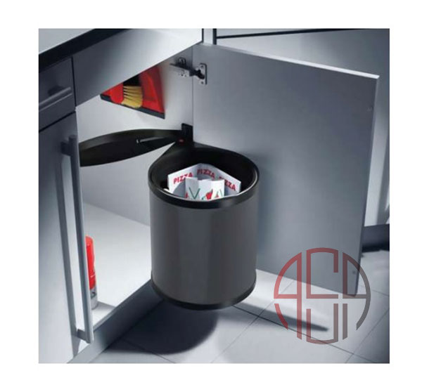 سطل چند منظوره توکار لولایی هایلو (Hailo) مدل مونو عرض 400mm فانتونی کد Q340