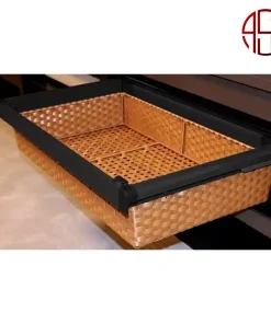 سبد حصیری ریلی ایتالین رنگ مشکی فانتونی