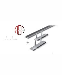 لوازم اینر ریل اسلیم شیشه با فرانت شیشه و ارتفاعB594- 193mm