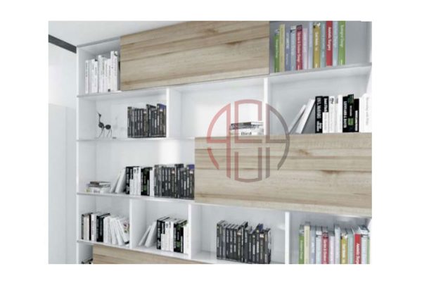 مکانیزم درب ریلی (SL) خطی دکوری روکار با آرامبند 1800mm دو درب فانتونی کد C711