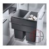 سطل چند منظوره توکار متصل به بدنه هایلو (Hailo) مدل یوروکارگواس سی عرض 450mm فانتونی کد Q245