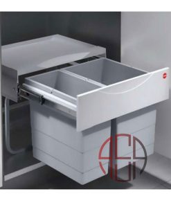 سطل چند منظوره توکار متصل به کف هایلو (Hailo) مدل رامسپار تاندم اس عرض 500mm فانتونی کد Q150