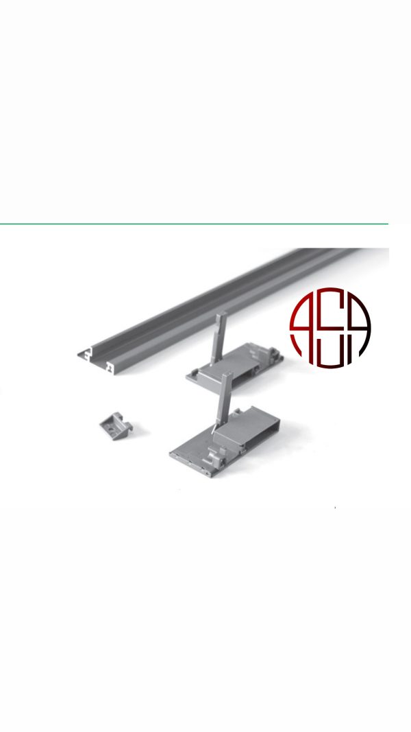 لوازم اینر ریل اسلیم شیشه با فرانت شیشه و ارتفاعB593- 106mm