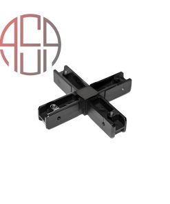 کرنر جوینت چهار سر تخت مدل شلفینگ سیستم رنگ مشکی مات فانتومی کد i237