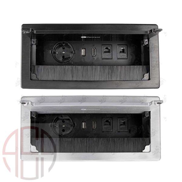 پریز برق توکار با درب فلپ آرامبند فانتونی N328-N329