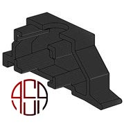 قاب درپوش راست پروفیل هنگر شلف آلومینیومی دیواری دکوراتیو فانتونی مدل L فرم رنگ مشکی مات کد i255