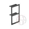 شلف حمام دو طبقه فلت پیچی مدل B فانتونی رنگ مشکی مات کد S015