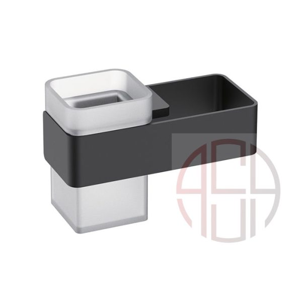 هولدر لیوانی جای مسواک و خمیردندان و سشوار چسبی سرامیکی مدل C فانتونی کد S029