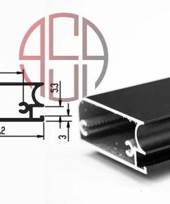 Alternative view of پروفیل درب کمد و کابینت مدل بریتیش استایل فانتونی مشکی مات 4000mm کد i310