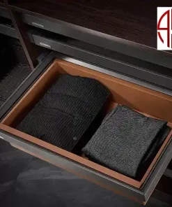 سبد چرمی ریلی فرنچ استایل فانتونی رنگ طوسی نارنجی