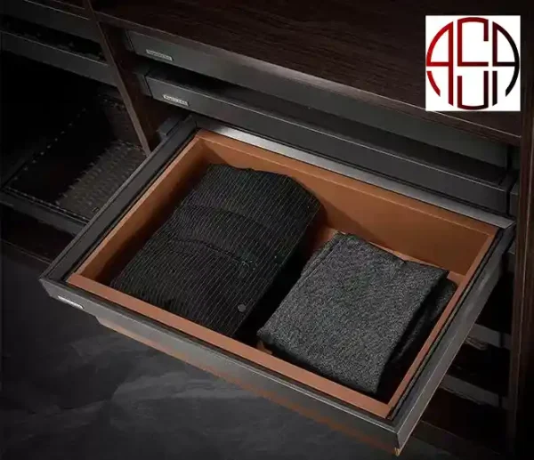 سبد چرمی ریلی فرنچ استایل فانتونی رنگ طوسی نارنجی