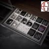 سینی مشبک جای زیور آلات چرمی ریلی فرنچ استایل فانتونی رنگ طوسی