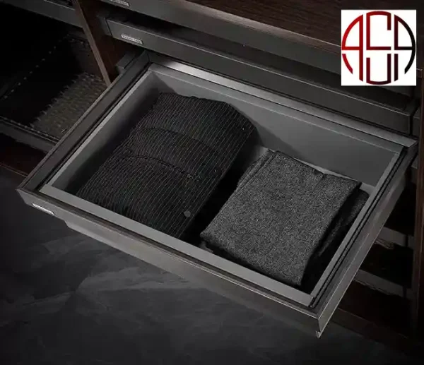 سبد چرمی ریلی فرنچ استایل فانتونی رنگ طوسی