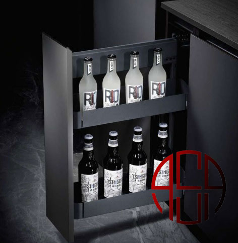 سوپر جا بطری زیر صفحه اسلیم دو طبقه متصل به بدنه با آرامبند فانتونی کد F515 - F520 - F525 - F530