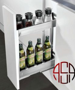 سوپر جا بطری زیر صفحه تمام استیل دو طبقه ریل از کف با آرامبند فانتونی کد F041 - F042 - F043 - F141 - F142 - F143