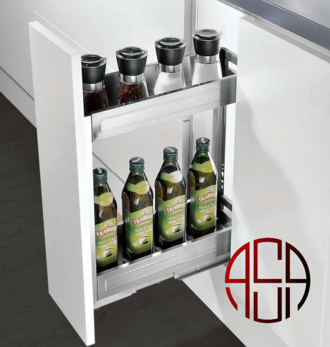 سوپر جا بطری زیر صفحه تمام استیل دو طبقه ریل از کف با آرامبند فانتونی کد F041 - F042 - F043 - F141 - F142 - F143